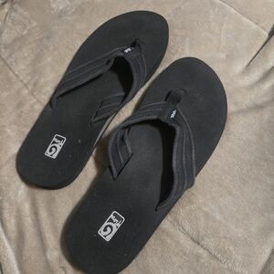 Black Flip Flops Teva